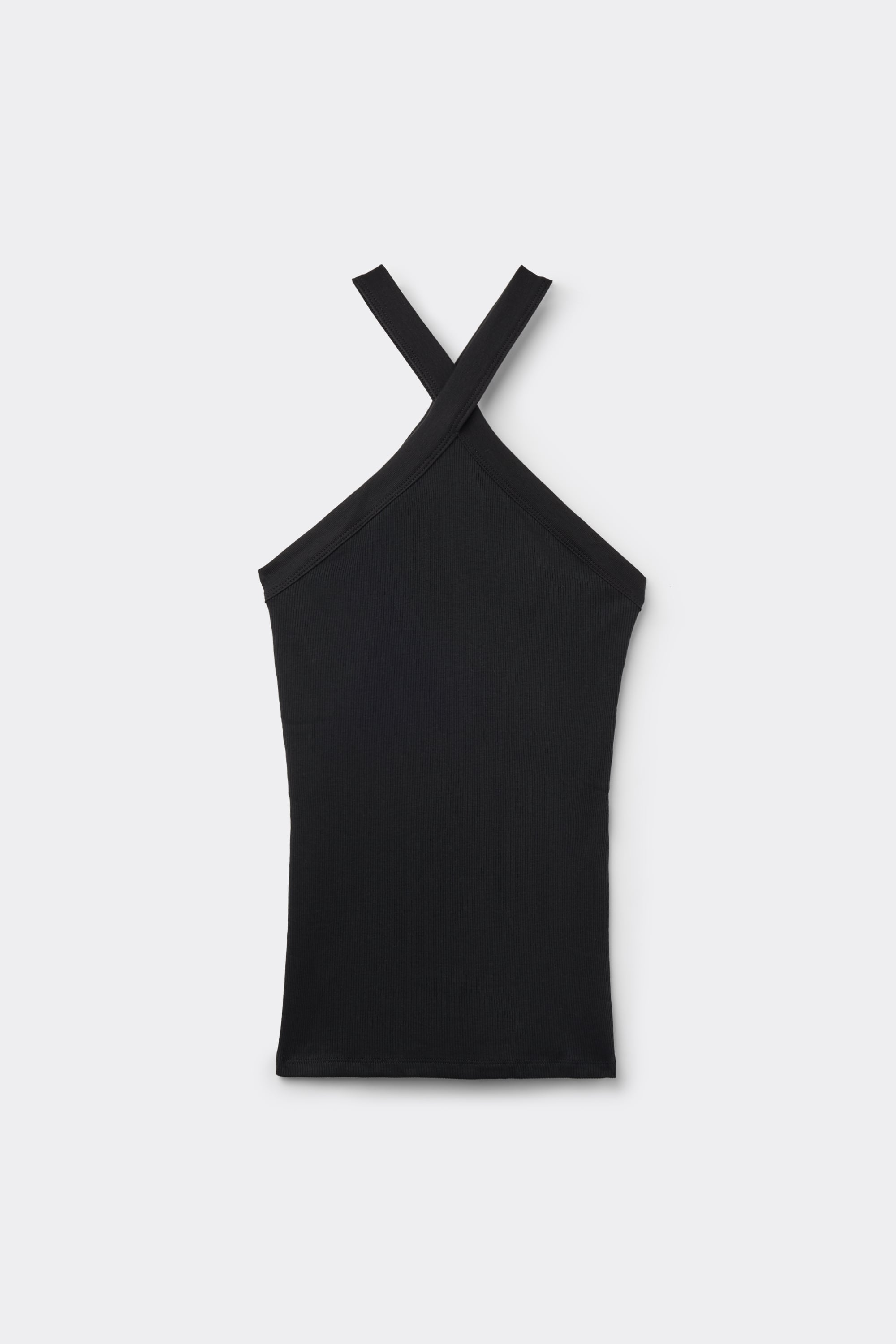 Alternative view of Ribbed Superior Cotton Crisscross Tank Top