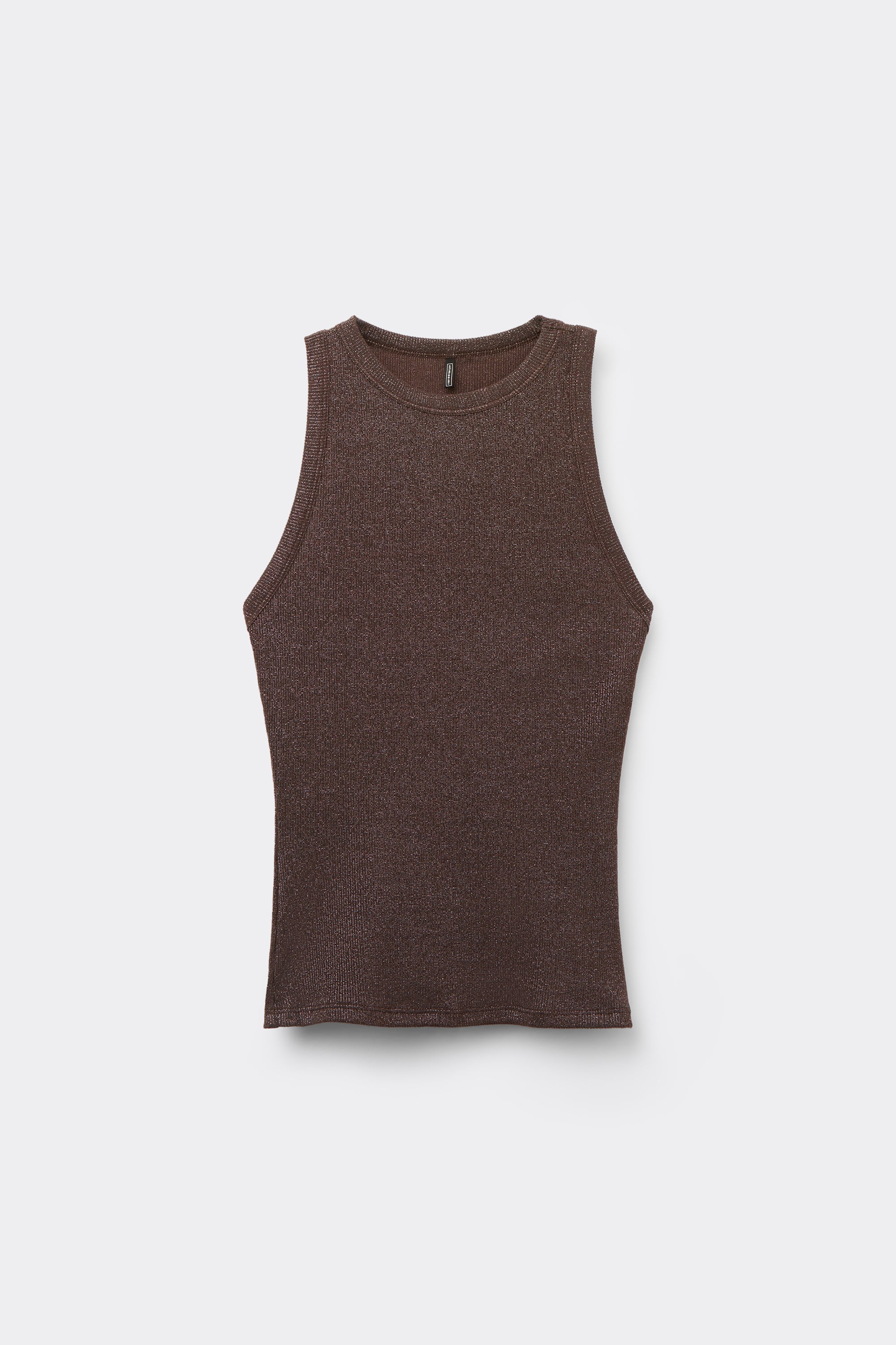 Alternative view of Ribbed Cotton Lamé Tank Top