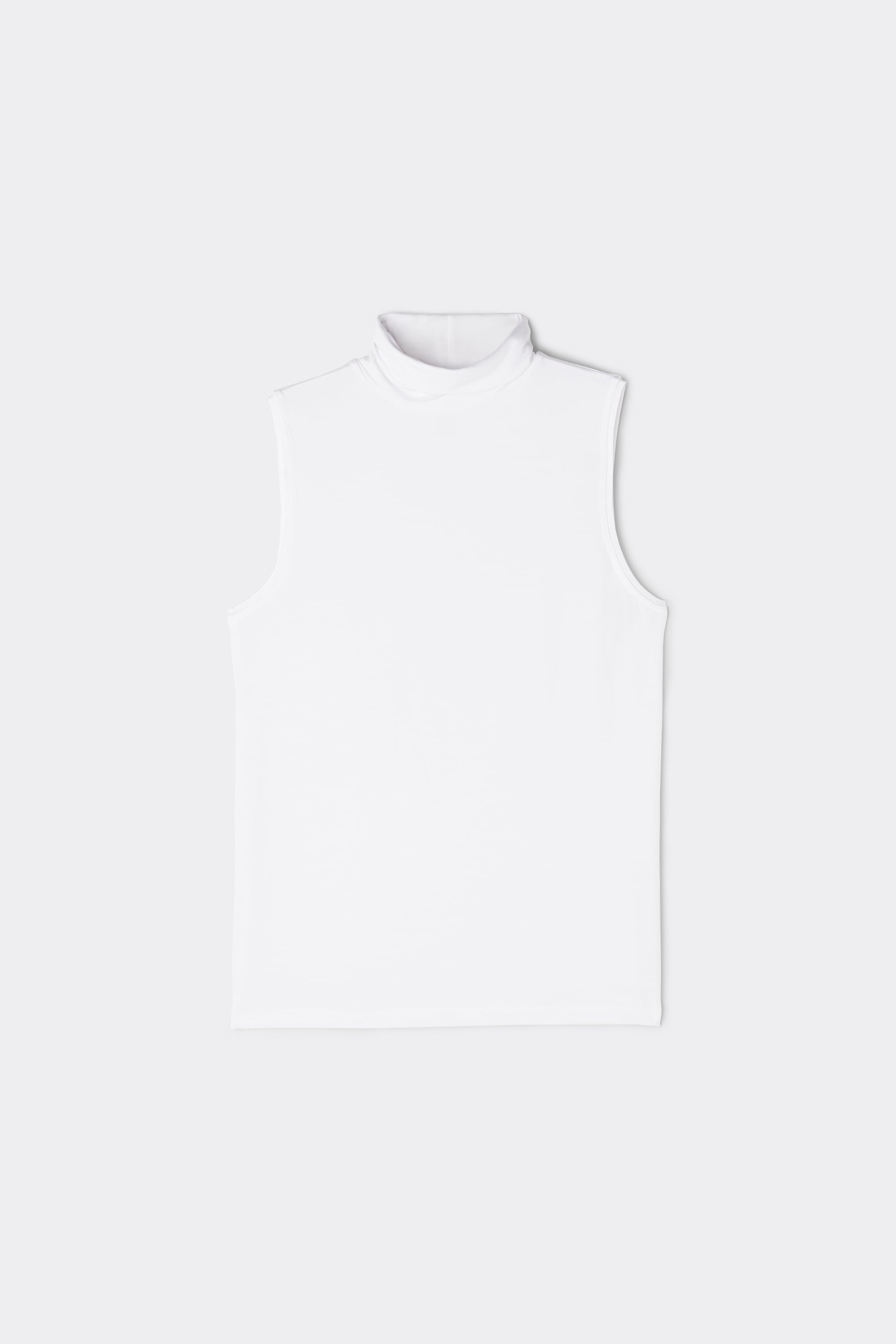 Sleeveless Turtleneck Micromodal Shirt
