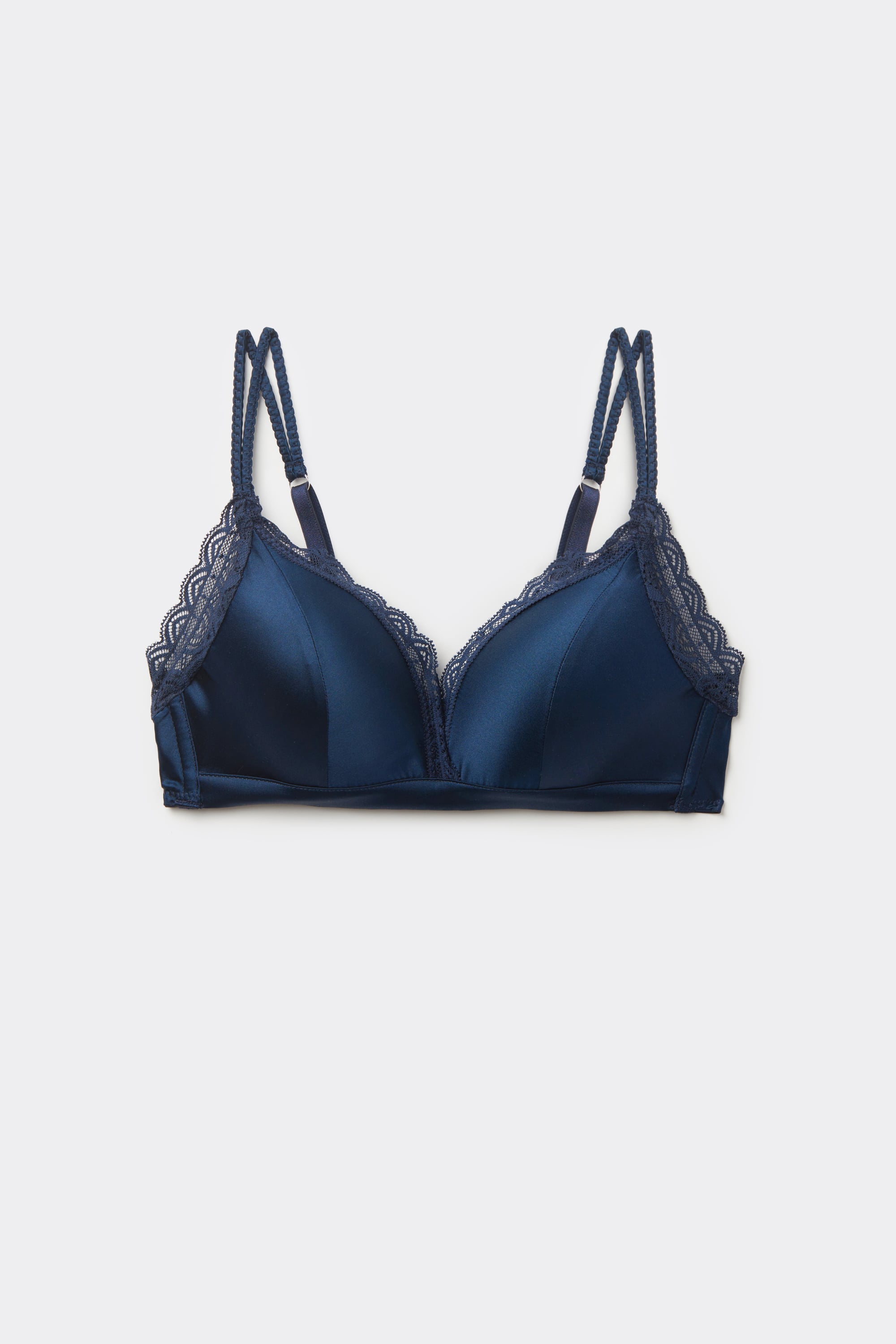 Alternative view of Tiziana Wireless Plunge Triangle Bra in Silk and Lace