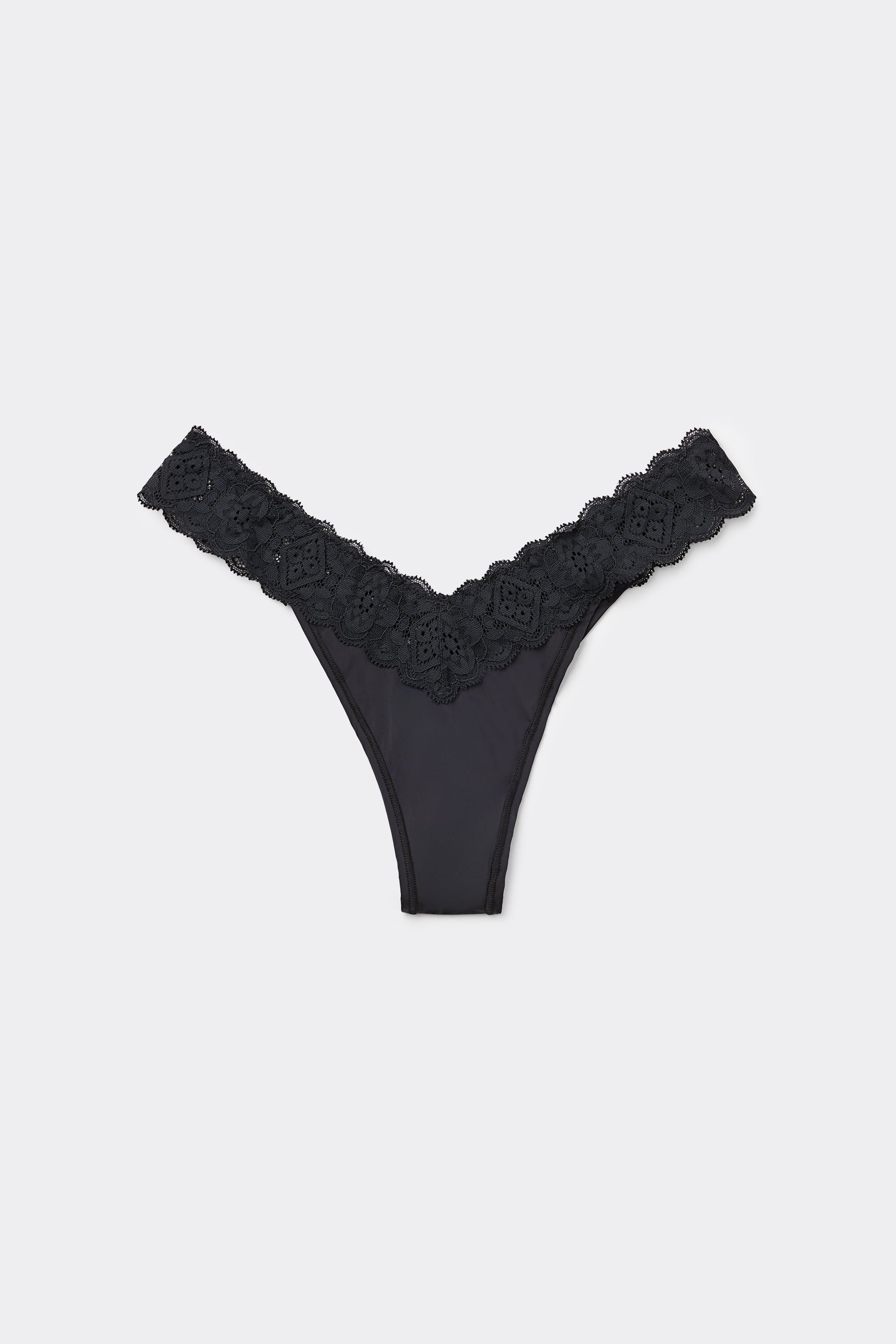 Alternative view of Lace and Microfiber ‘80s Style Brazilian