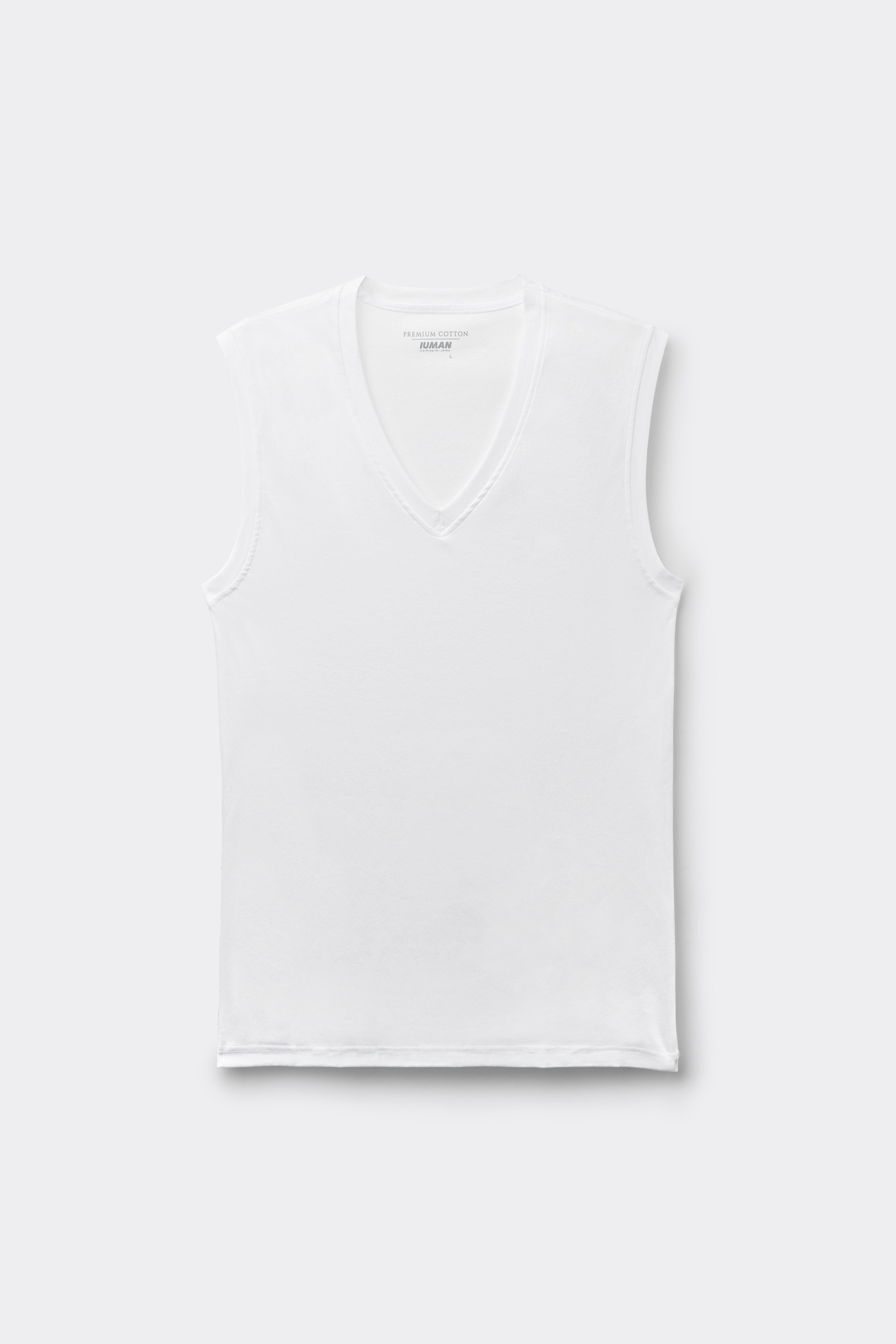 Mercerized Cotton V-Neck Tank Top filo Premium