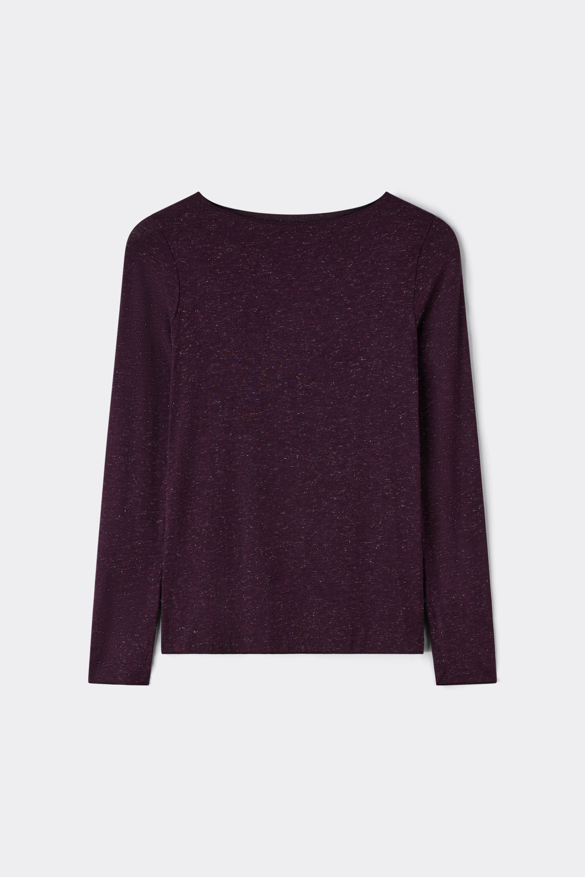 Alternative view of Bateau Neck Top in Modal Light with Cashmere Lamé