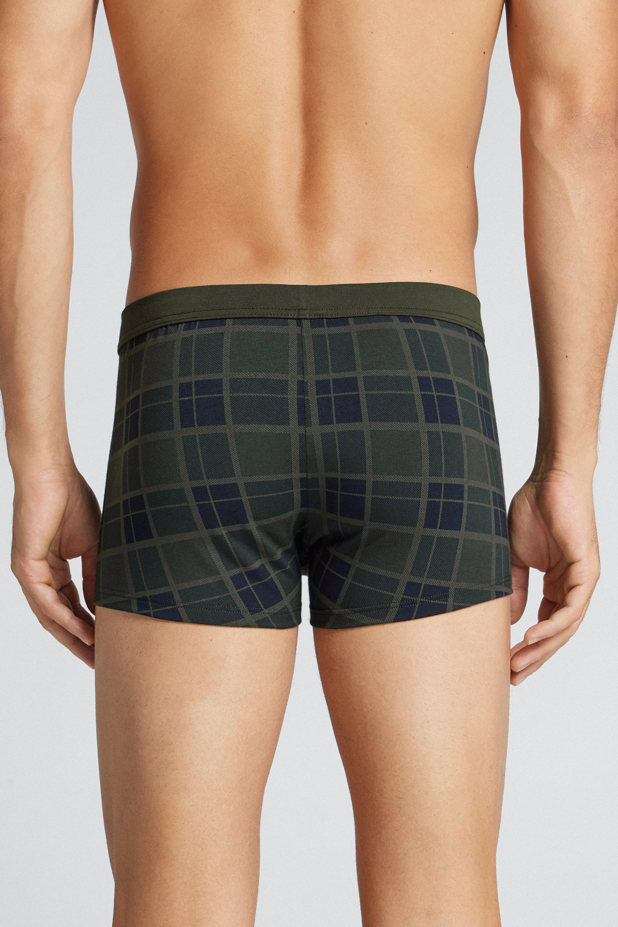 Alternative view of Men’s Tartan Print Superior Cotton Boxers