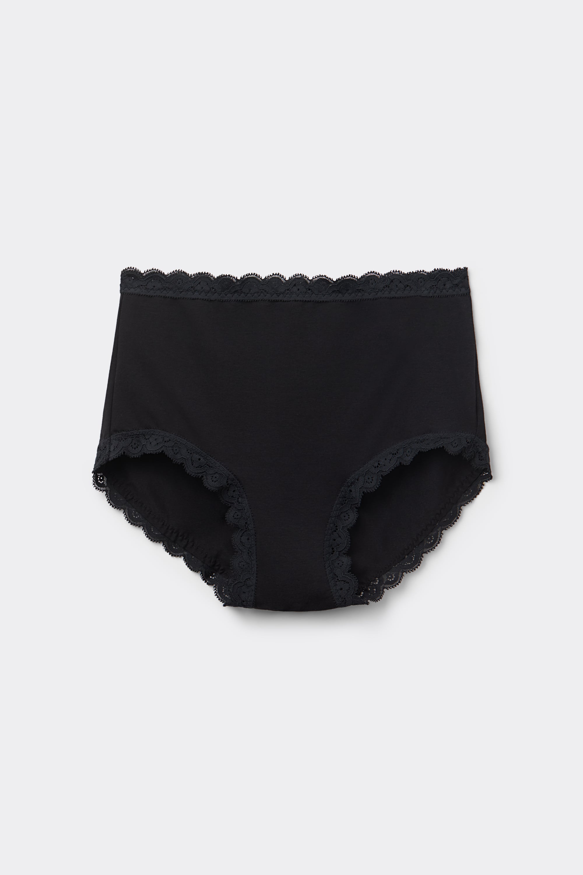 Alternative view of High Rise Cotton and Lace Hipsters