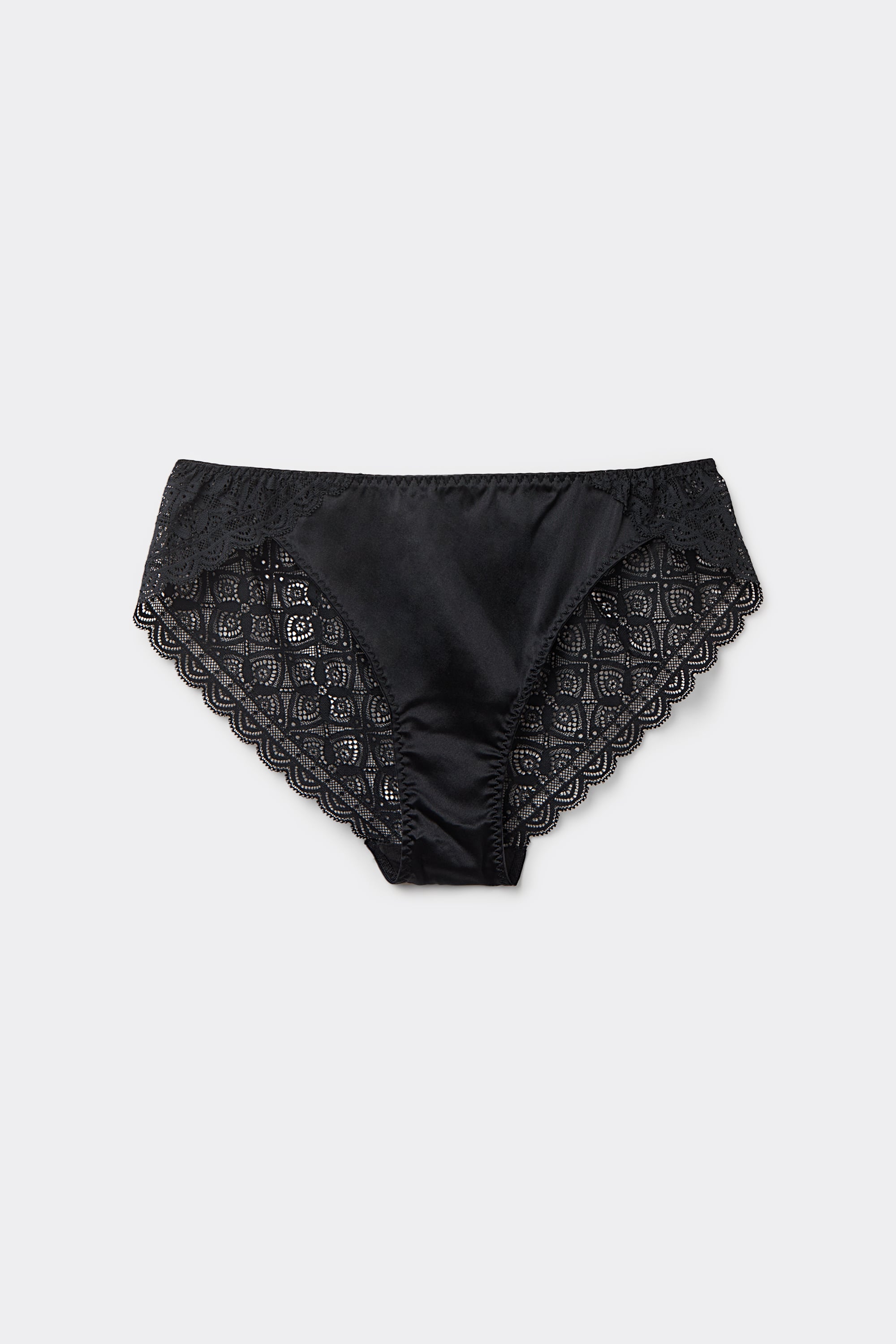 Lace and Silk Bikini Briefs
