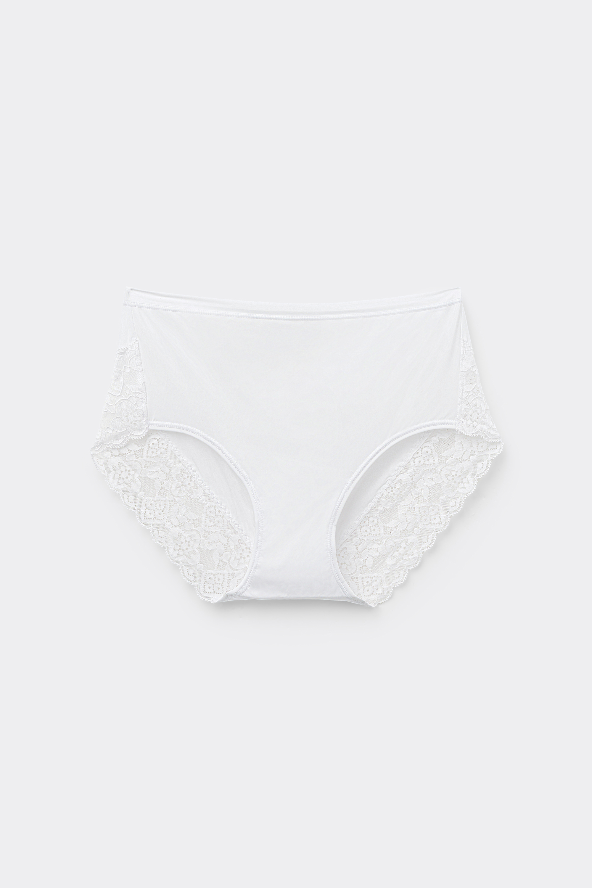Microfiber and Lace High Rise Panties